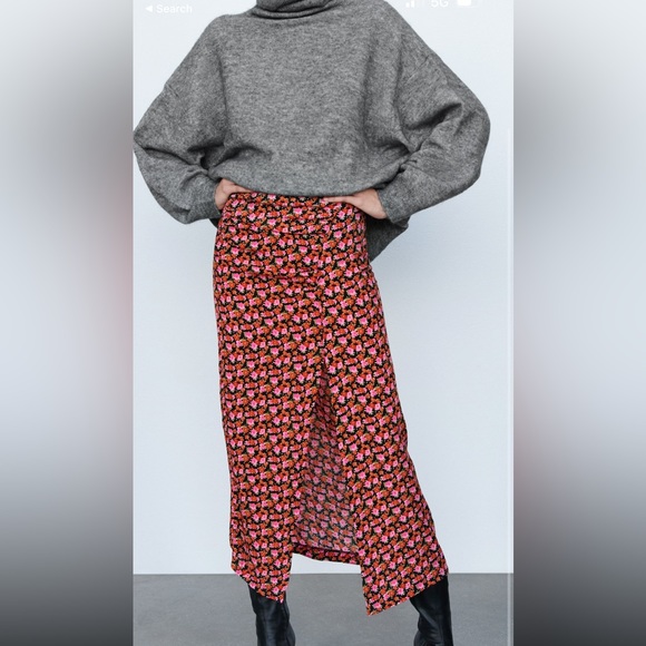 Zara Printed MIDI Skirt size small - Picture 1 of 4